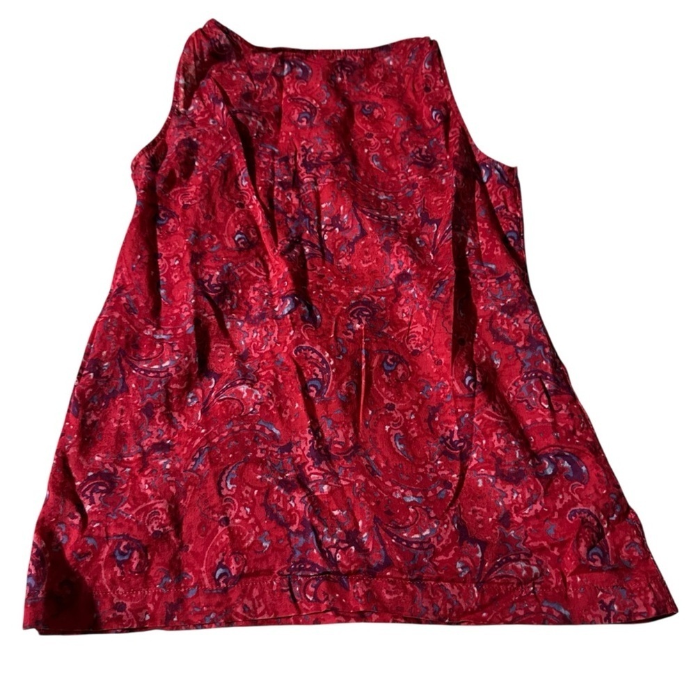 Eddie Bauer Red Paisley Top - Picture 2 of 4